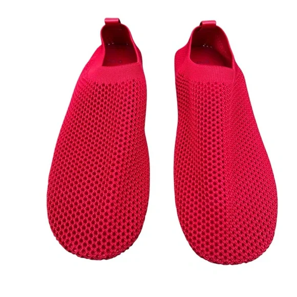 Mango Red Mesh Soft Ballet Slippers Flats — 40 US 9/9.5 - Picture 3 of 10